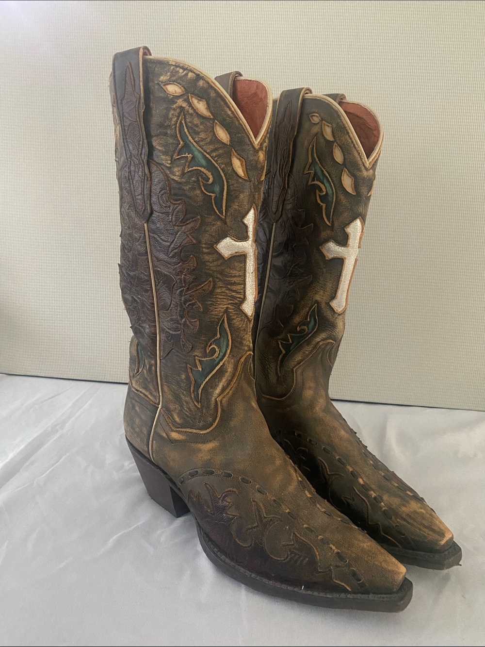 Dan Post Anthem Snip Toe Cross Western Boots (Style DP3621)